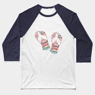 Typography Design Summer Fun Baseball T-Shirt